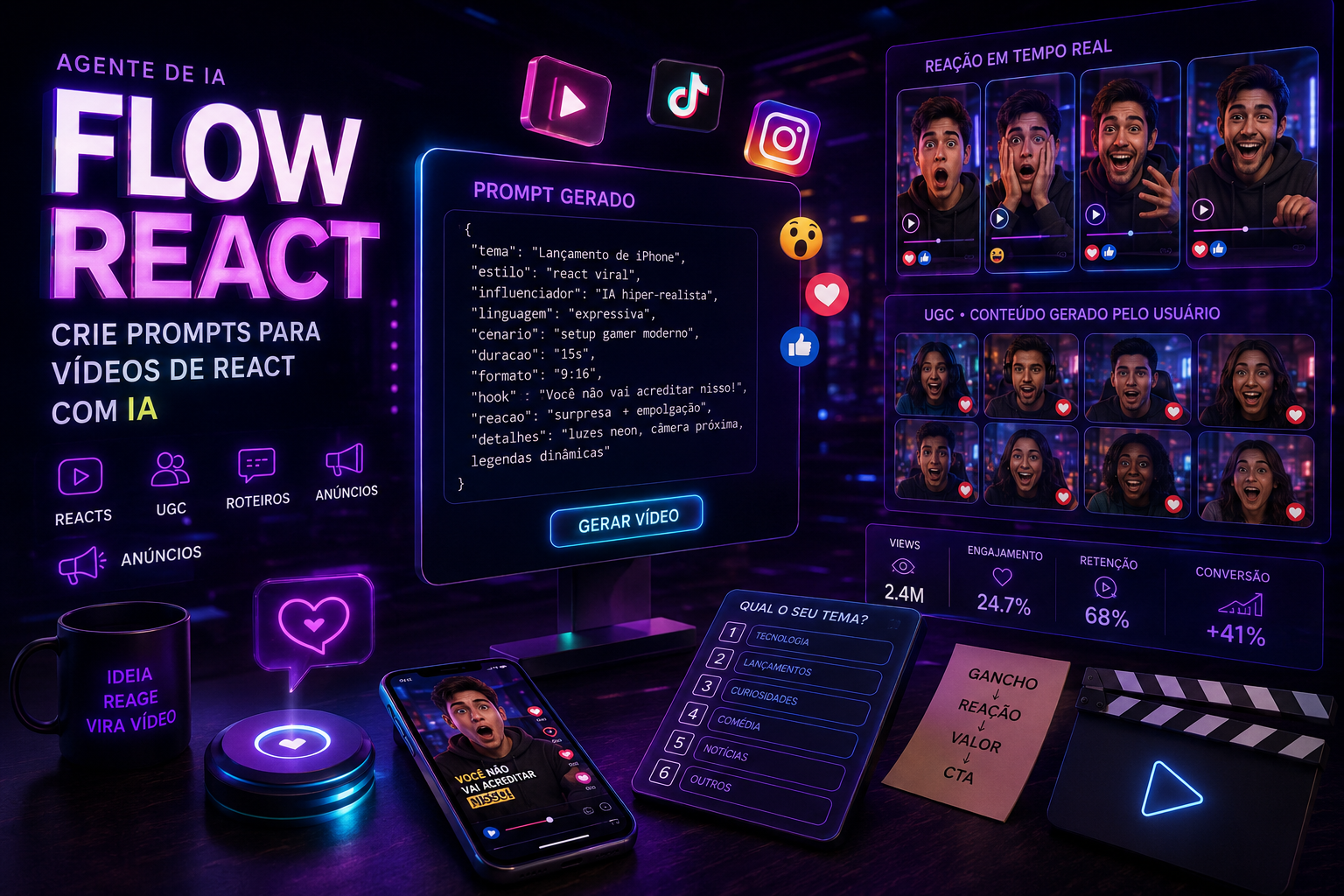 Capa do agente Studio FLOW React